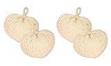 Beistle 52210 4 Piece Raffia Fans, Natural