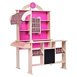 Costzon Wooden Shop, Grocery Supermarket Pretend Play Set