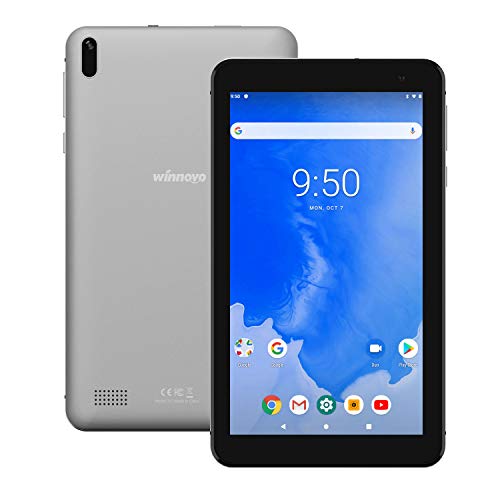 Winnovo T7 7 Inch Tablet Android 9.0 Pie, 2GB RAM, 16GB Storage, 5G WiFi, HD IPS Display, Bluetooth 4.0, Metal Middle Frame Rubber Back Shell (Grey)