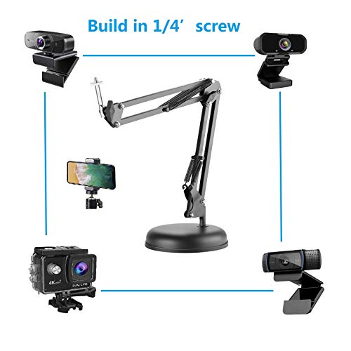 Desktop cam Stand Scissor Arm Stand Overhead cam Mount with Heavy