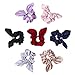Wooyaya Rabbit Ear Hair Ties,Bow Scrunchies Solid Color and Floral Mixed Color, Blended Fabric Hair Ties, Soft Hair Scrunchies Head Flower Hair Accessories, Female Rubber Bands, mixed colors (12pcs)
