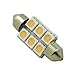Partsam 8PCS 36mm Festoon 6 SMD LED Bulbs for Car Interior Map Dome Lights, Purple