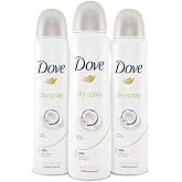 Dove Advanced Care Dry Spray Antiperspirant Deodorant Caring Coconut 3 Count For Women With 48 Hour Protection Soft And Comfortable Underarms 3.8 oz