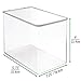 mDesign Set of 4 Storage Boxes with Lid – BPA-Free Plastic Storage Boxes – Boxes for Teddies, Stationery and Toy Storage – Clear