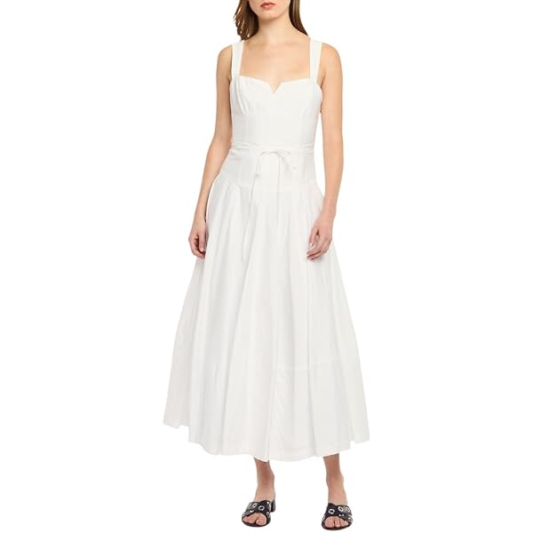 knee length dresses for ladies CALINA LINEN MIDI DRESS, CONCH SHELL PINK FLAMINGLE GARDEN – Palm Place