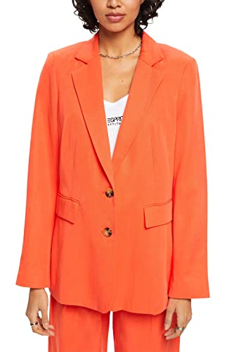 ESPRIT Collection Damen 023eo1g306 Blazer, 635/Orange Red, 44