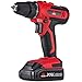 NoCry 20V Cordless Drill/Driver - 266 in-lb (30 N.m) Max Torque, 2 Gear Speeds (Max 1400 RPM), 3/8 inch Chuck, 21+1 Clutch Positions, LED work light; 1.5 Ah Battery & Fast Charger Included (Kit)