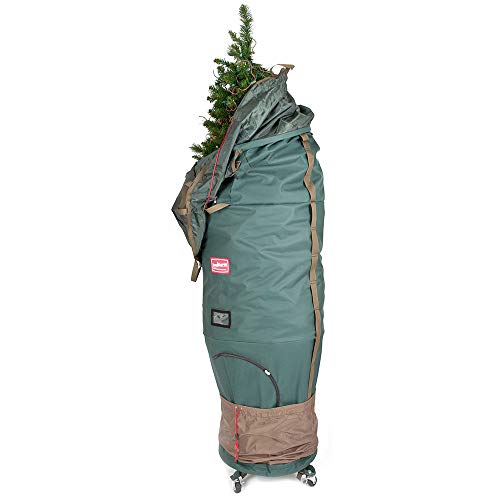 [Upright Tree Storage Bag] - 9 Foot Christmas Tree Storage Bag | Hold Artificial Trees up to 9 Feet Tall - Keep Your Fake Tree Assembled | Includes Rolling Tree Stand (9' - Large / With Tree Stand)