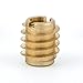 E-Z LOK Knife Threaded Insert for Hard-Wood, Brass Thread Inserts 4-40 Internal Threads, 0.375