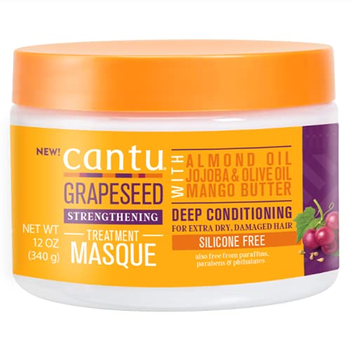 Cantu Mango Grapeseed Deep Treatment Masque 12oz (354.88ml) for Dry, Damaged Hair