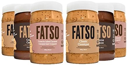 Variety Pack Peanut Butter, High-Performance Natural Peanut Butters: Classic Peanut Butter, Cocoa, & Crunchy Salted Caramel -- Each w/ Superfats like MCT Oil, Avocado Oil, Chia & More (6Pack)