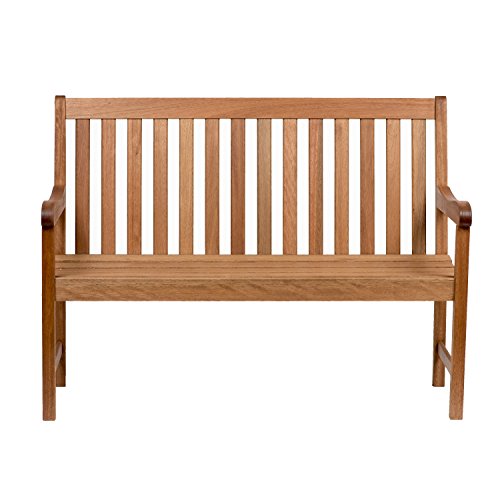 Amazonia Milano 4Feet Patio Bench Eucalyptus Wood Ideal for Outdoors and Indoors, Light