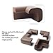 Corner Guards Safety Bumpers 20.4 Edge + 8 Corners with Electric Plug Covers and Door Stopper Coffee Brown Color