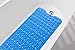 AmazerBath Bath Tub Mat, Larger Suction Cups Bath Mats with Strong Grip, Safe TPE Material, Machine Washable, Non-Slip Shower Mats for Bathroom, 39 x 16 Inches (Blue)
