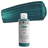 Golden Historical Fluid Acrylic Colors Viridian Green Hue 4 oz