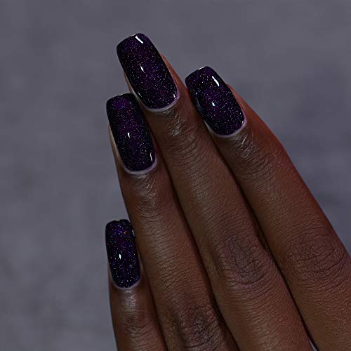 ILNP Annabelle Striking Blackened Eggplant Purple Holographic Nail