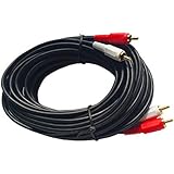 2RCA Male to 2RCA Male Stereo Audio Cable, Composite Audio [Right/Left] 2 RCA Plug M/M (50ft)