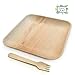 Chic Leaf Palm Leaf Plates Disposable Inch Square Pack Compostable Biodegradable & Eco Friendly Plates - Microwave Safe Disposable (10'' - 25 Pack)