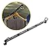 Zento Deals Heavy Duty Expandable Clothes Bar Car Hanger Rod- Convenient Classic Black Combines with Strong Metal and Rubber Grips and Rings