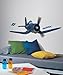RoomMates RMK2306GM Planes Skipper Riley Peel and Stick Giant Wall Decals, 1-Pack