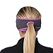 TrailHeads Women’s Ponytail Headband | Fleece Earband | Winter Running Headband - Charcoal/Purple