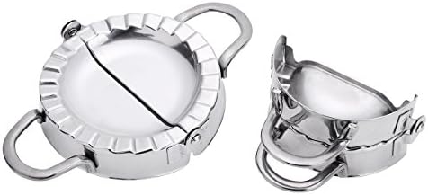 2 Pack Stainless Steel Pocket Pie Crimper Dumpling Pierogi Mold Maker Press Wrapper Pastry Dough Cutter