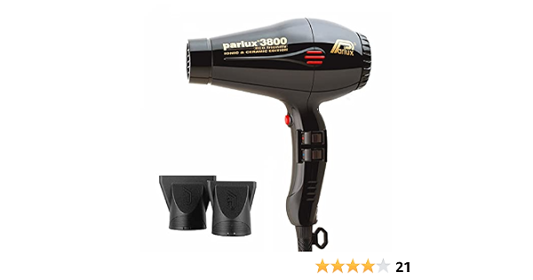 Secador de pelo Parlux 3800 Ionic \u0026 Ceramic, color negro : Amazon.es:  Belleza