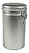 Steel Loose Leaf Tea and Spice Tin Round Canisters with Latch Cover - Set of 4