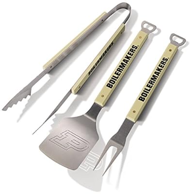 NCAA Alabama Crimson Tide 3PC BBQ Set, Heavy Duty Stainless Steel Grilling Tools