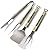 NCAA Alabama Crimson Tide 3PC BBQ Set, Heavy Duty Stainless Steel Grilling Tools