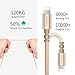 Qiangson Phone Cable Nylon Braided 3 Pack 6 ft Charging Cable Cord to USB Cable Charger Compatible iPhone iPad More (Gold)