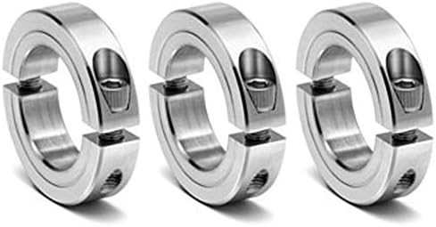 Climax Metal 2C-137-Z Two-Piece Clamping Collar, Zinc Plating, Steel, 1-3/8" Bore, 2-1/4" OD, 9/16" Width (Тhrее Pаck)