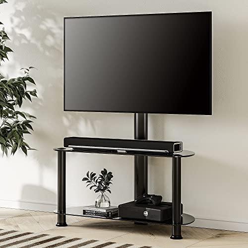 FITUEYES Swivel Floor TV Stand/Base with Mount Height Adjustable
