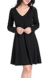Chamllymers Women's Comfort Sleepwear Long Sleeve Cotton Sleep Dress XS To XL