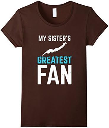 Womens Swimmer Girl Fan T-Shirt for Swimming Brothers and Sisters Large Brown