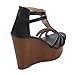 Refresh IE24 Women's T-strap Back Zipper Platform Wedge Sandal