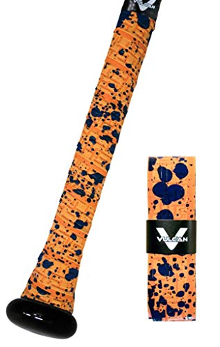 Vulcan | 1.00mm Bat Grip | Baseball/Softball | Orange Splatter