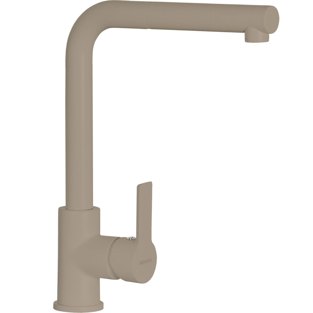 SCHOCK | Aquatown Single Lever Shower Mixer with High Bridge Spout and Pull-Out Shower, Colour Twilight Opaque Taupe, h320