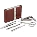 Lerods Manicure Set - Stainless Steel Manicure Kit with Leather Travel Case and Box - 5 Piece Nail Tools