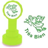 Tampon Auto-Encreur 'Bon Travail' Pour Enseignants - Encre Bronze, 22 Mm, Rechargeable, 5000 Impressions - 5