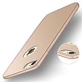 iPhone 7 Case, Yihailu Smoothly Rock Sand Matte Shield Hard Cover Skin Shockproof Ultra Thin Slim Full Body Protective Scratch Resistant Slip iPhone7 Cover (Frosted Gold)