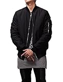MCCKLE Men`s Zip Hip Hop Varsity Baseball Bomber jacket (X-Large)