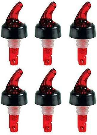 ChefLand Measured Bottle Pourer/Pouring Spouts for Liquor, Wine and Spirits Perfect for Restaurant, Bar, Hotel, Casino Use - Auto-Measuring 1 oz (30 ml) - (6 Pack)