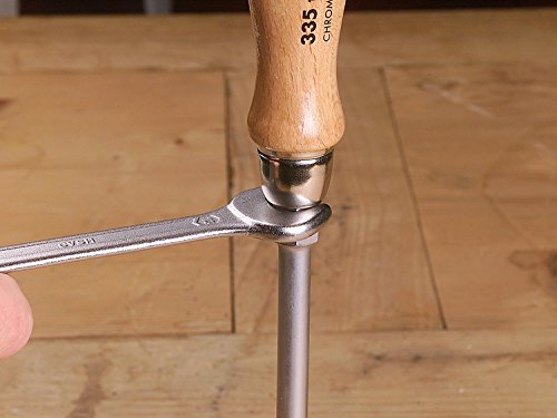 Felo 22155 MF Slotted, Phillip Screwdrivers 5PC Set w/Wood Handle & Matte Blade - Thumbnail 3