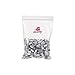 KISSITTY 200pcs Column Fold Over Cord End Tips Stainless Steel Crimp Cord Claps Jewelry Connectors Fit for 4mm Cords 10.5x5x5mm with 1mm Loop