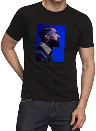 Caromoriber House Men's Nipsey Hussle Crenshaw PortraitHip Hop Respect Him Rap T-Shirt Tee Tops