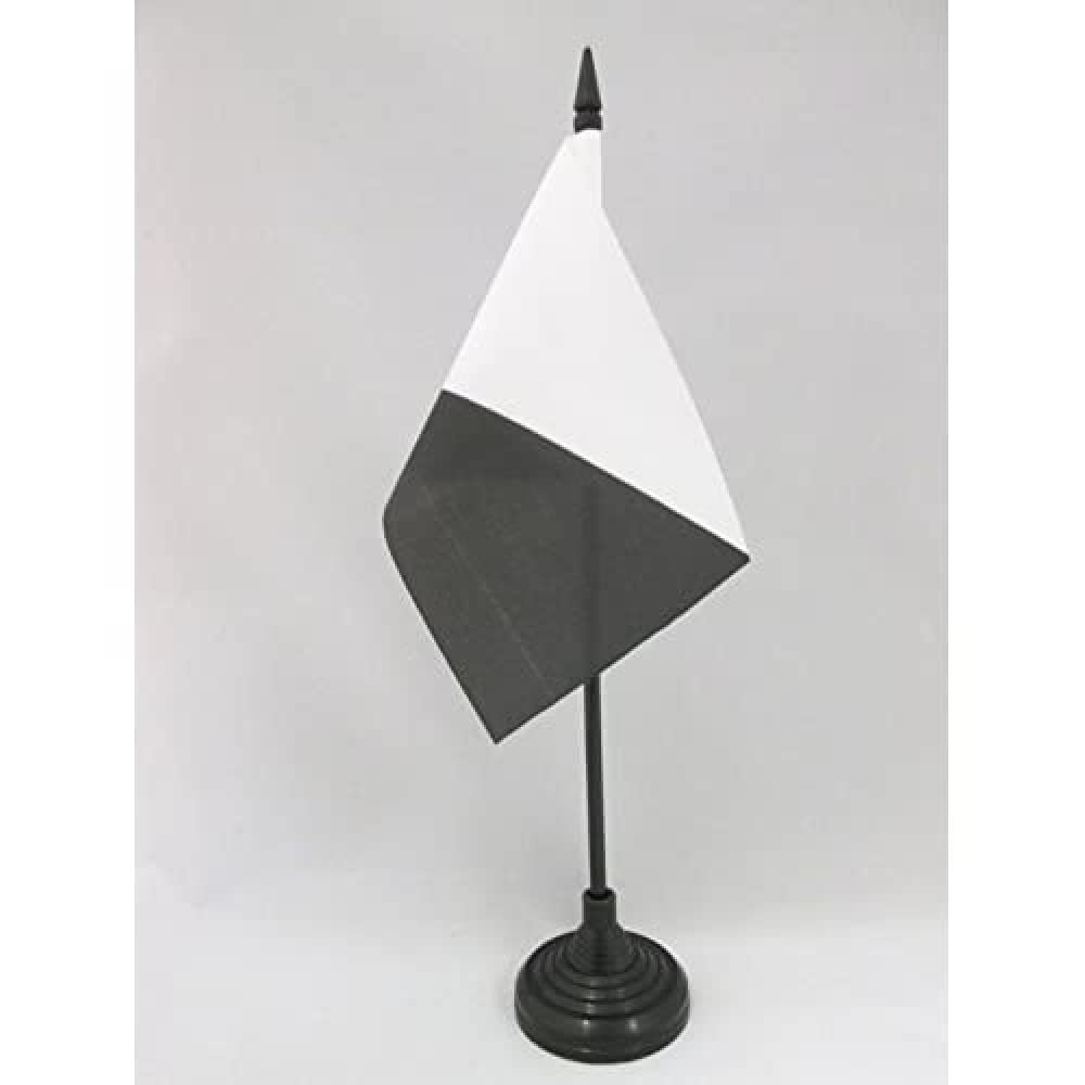 AZ FLAG - Anarcho-pacifism Table Flag 4'' x 6'' - pacifist anarchism Office Mini Banner 100% Polyester 15 x 10 cm - Mini Desk Flag with 10'' Pole and Black Plastic Base