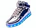 JustCreat Women Men High Top USB Charging LED Shoes Flashing Sneakers
