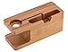 WOWO Apple Watch Stand,100% Natural Bamboo Wood. [Charging Dock]bamboo Wood Charger Station/dock /Cradle/ Holder-- for Apple Watch & All Iphone(4 4s 5 5s 6 Plus 6s SE) and Both 38mm and 42mm