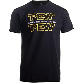 Pew Pew Wars | Funny Sci-fi Space Star Noises Science for Geek Men Women T-Shirt